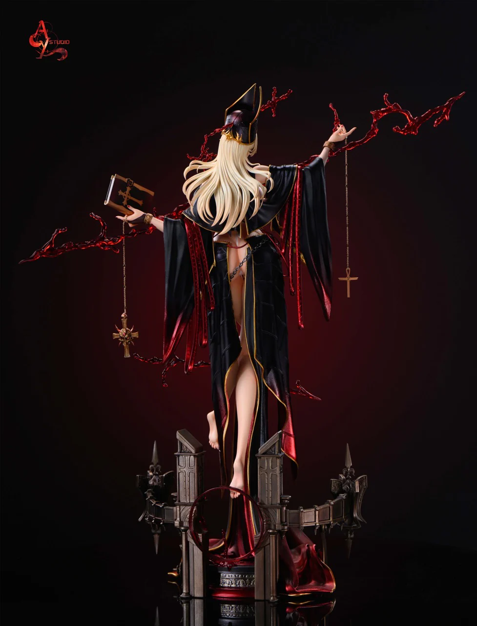 ACY Studio Dark Vatican Pope Resin Statue - Image 9