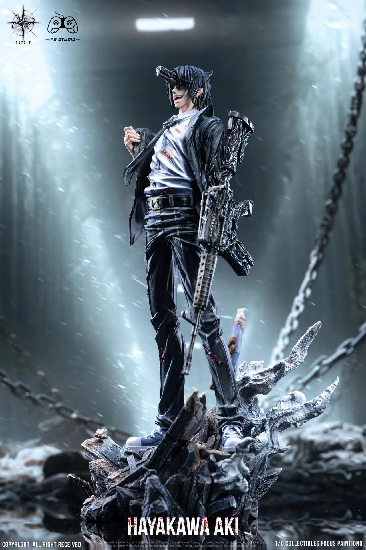 Chainsaw Man Dazzle x PG Studio Hayakawa Aki Resin Statue - Image 4
