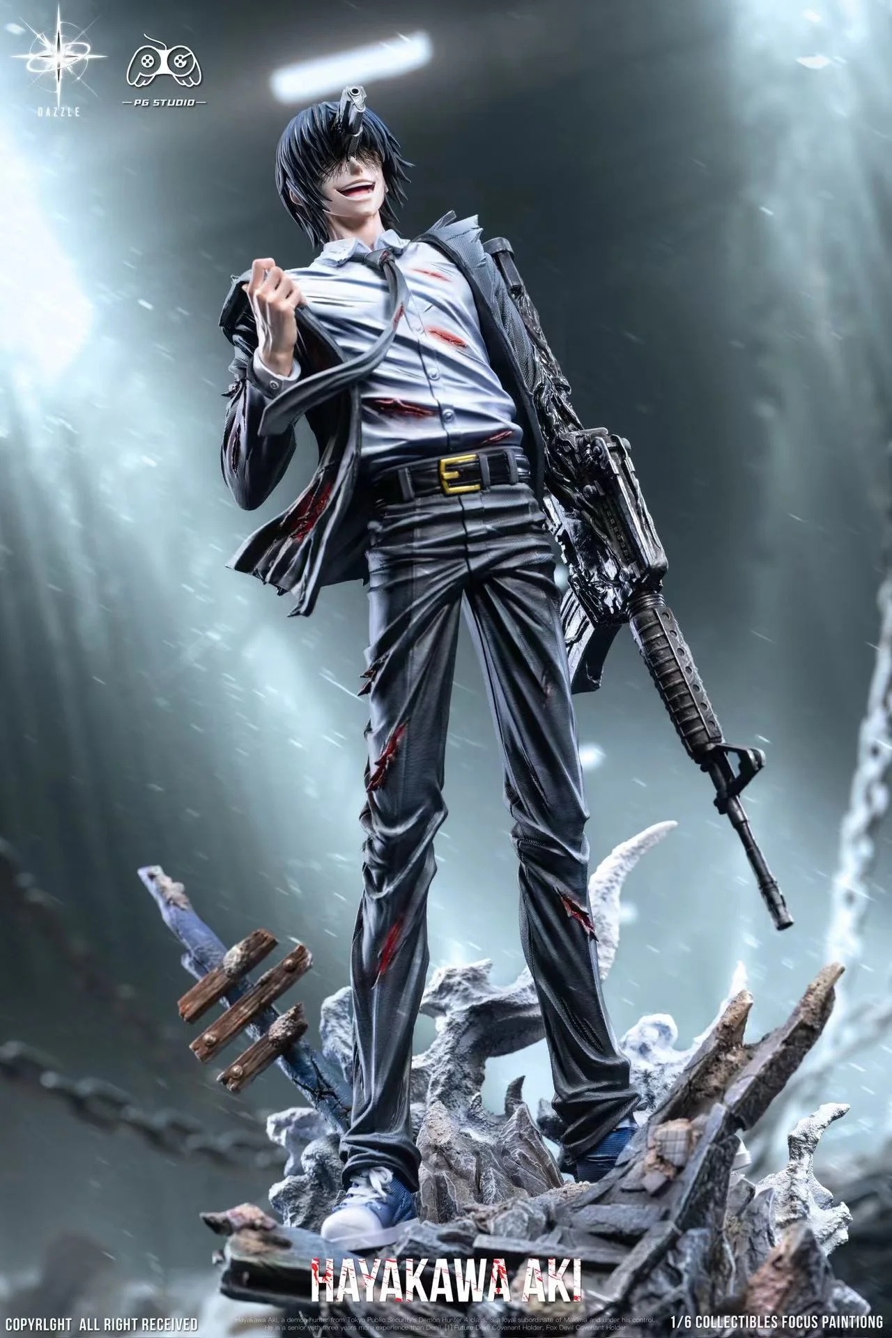 Chainsaw Man Dazzle x PG Studio Hayakawa Aki Resin Statue - Image 5