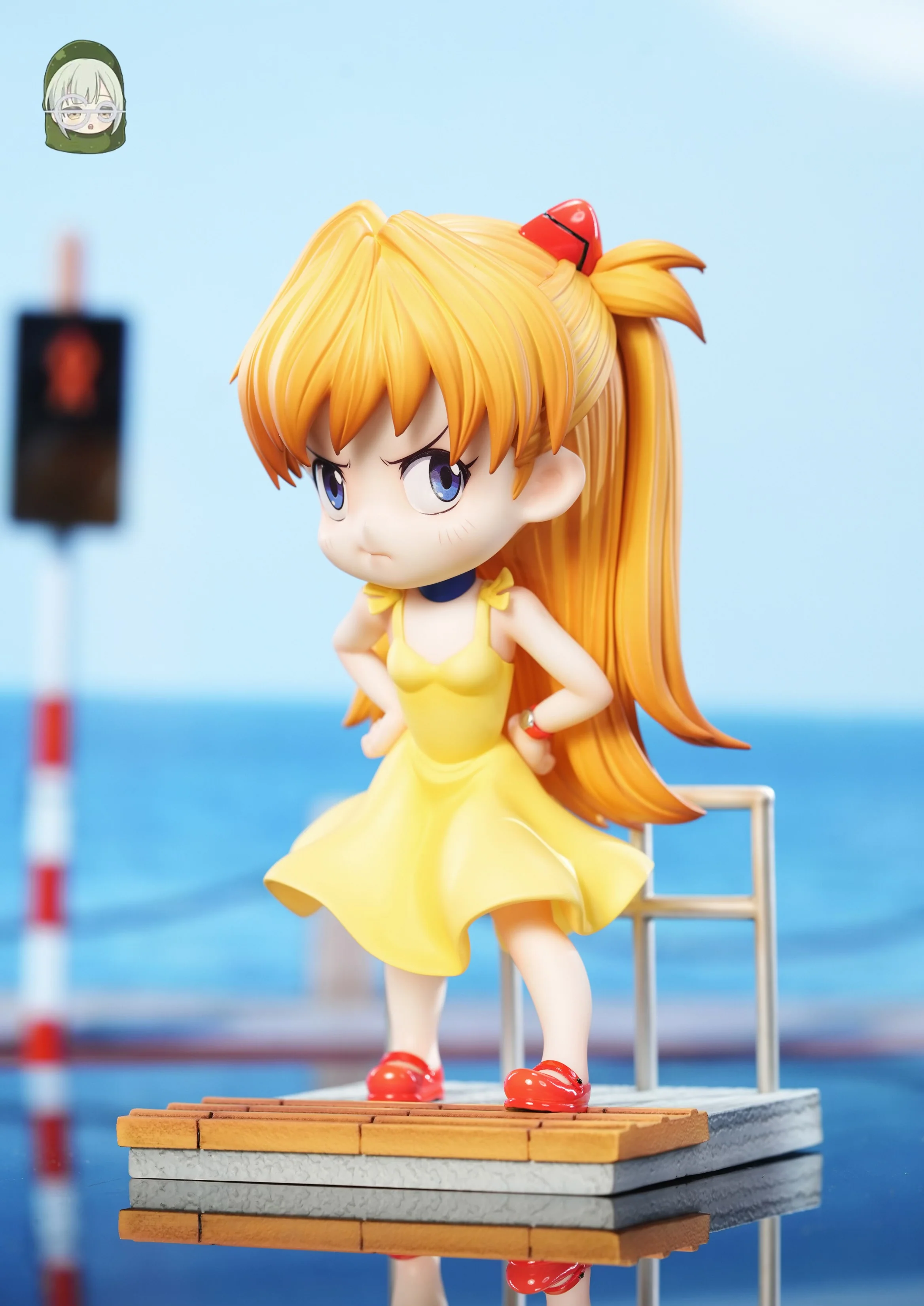 Chainsaw Man x Evangelion Hera Studio Chibi Reze x Chibi Asuka Resin Statue - Image 4