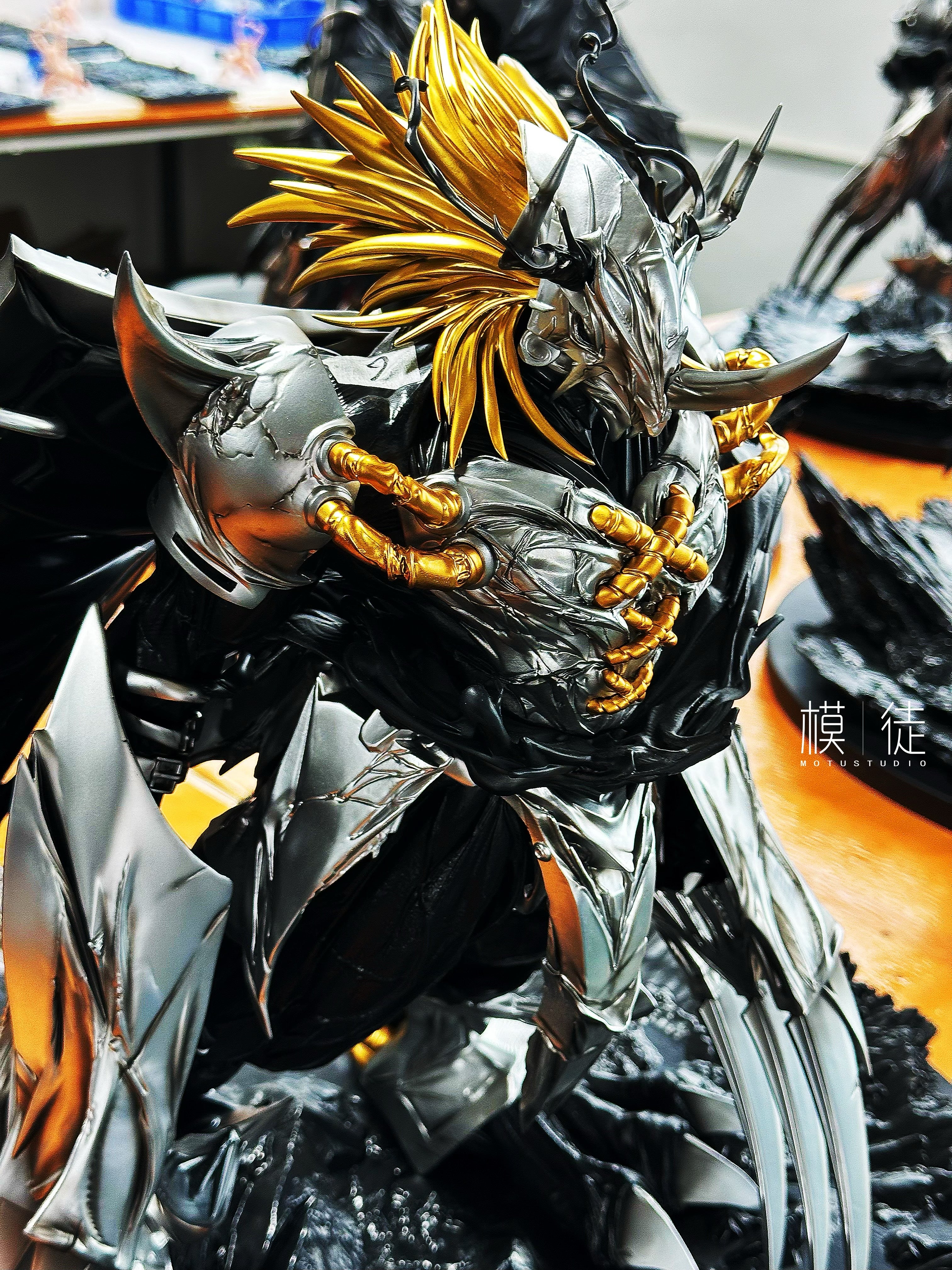 Digimon MOTU Studio Black Wargreymon Resin Statue - Image 3