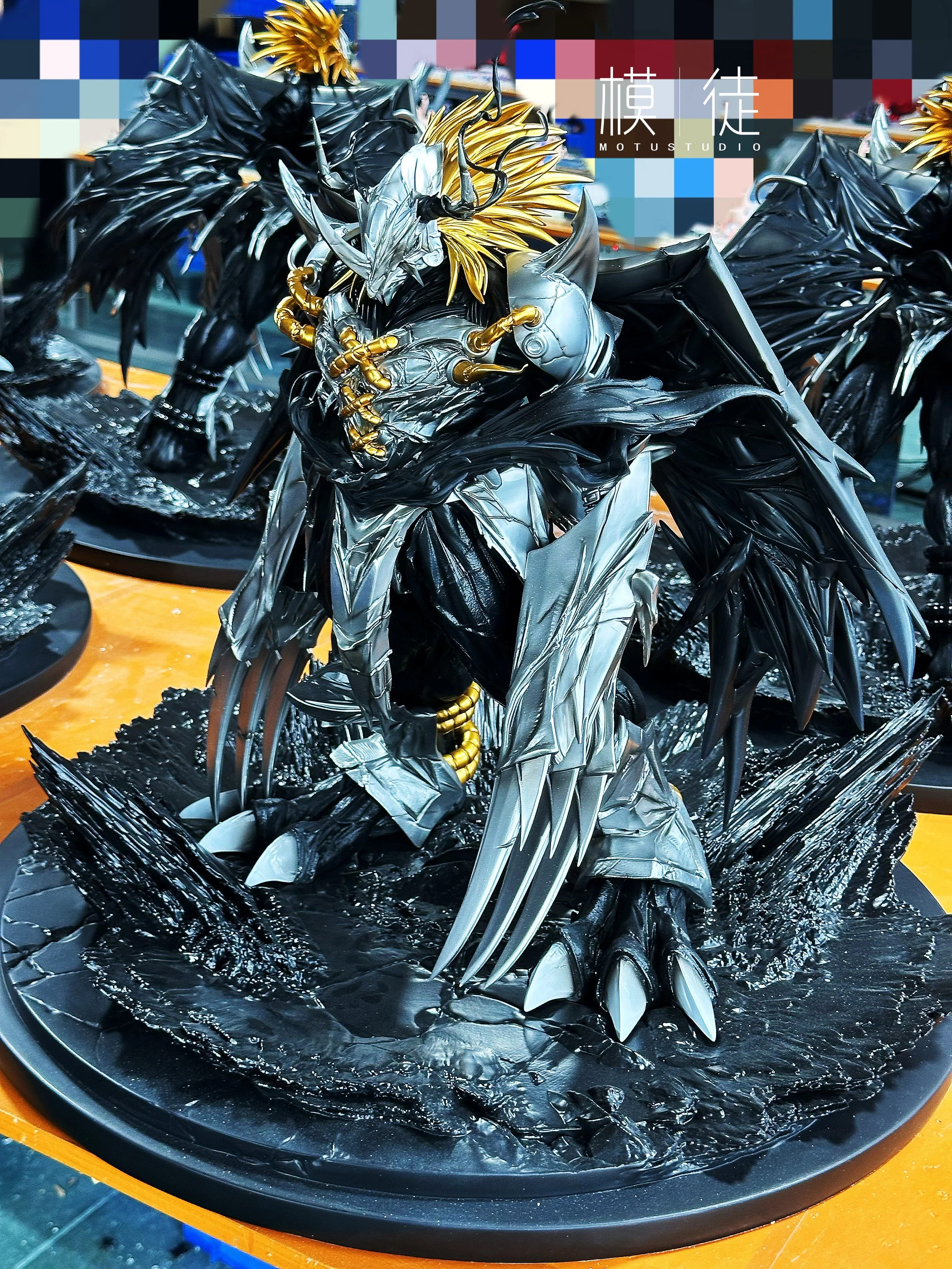Digimon MOTU Studio Black Wargreymon Resin Statue - Image 5