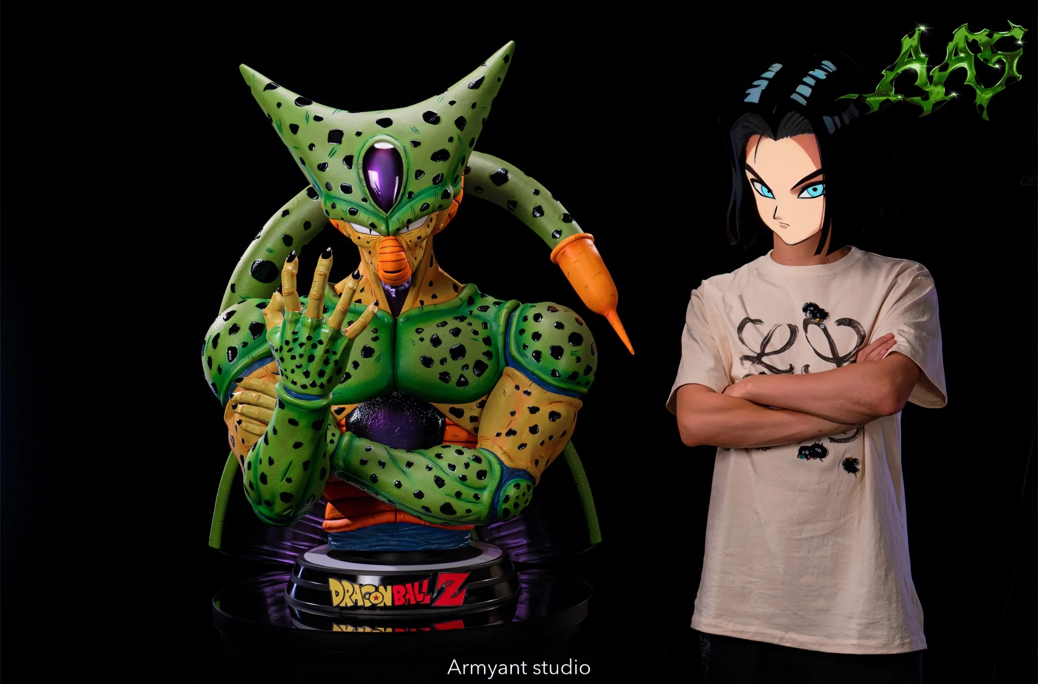 Dragon Ball ArmyAnt Studio First Form Cell Life Size Bust Resin Statue - Image 7