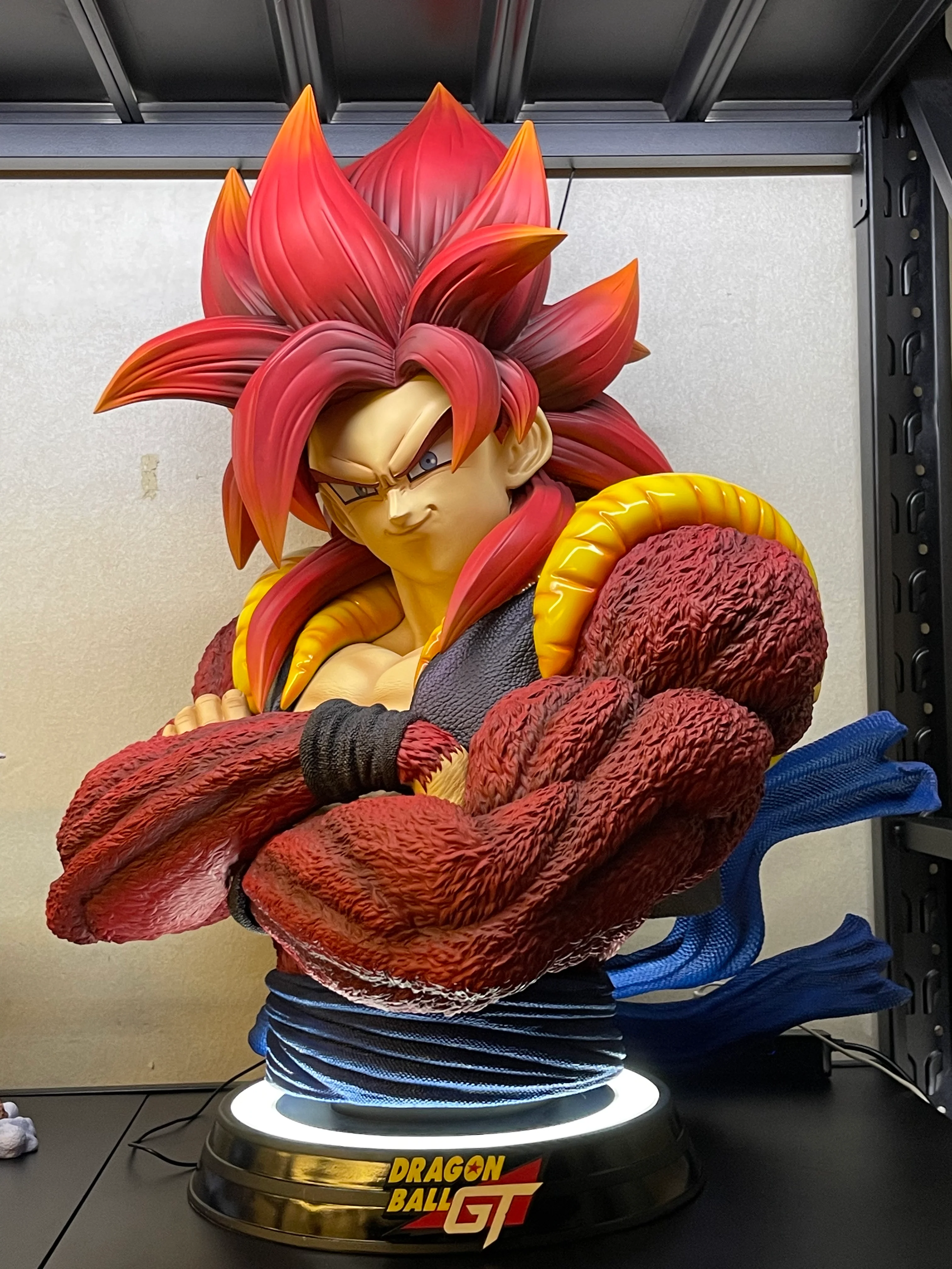 Dragon Ball ArmyAnt Studio Gogeta SSJ4 Life Size Bust Resin Statue - Image 4