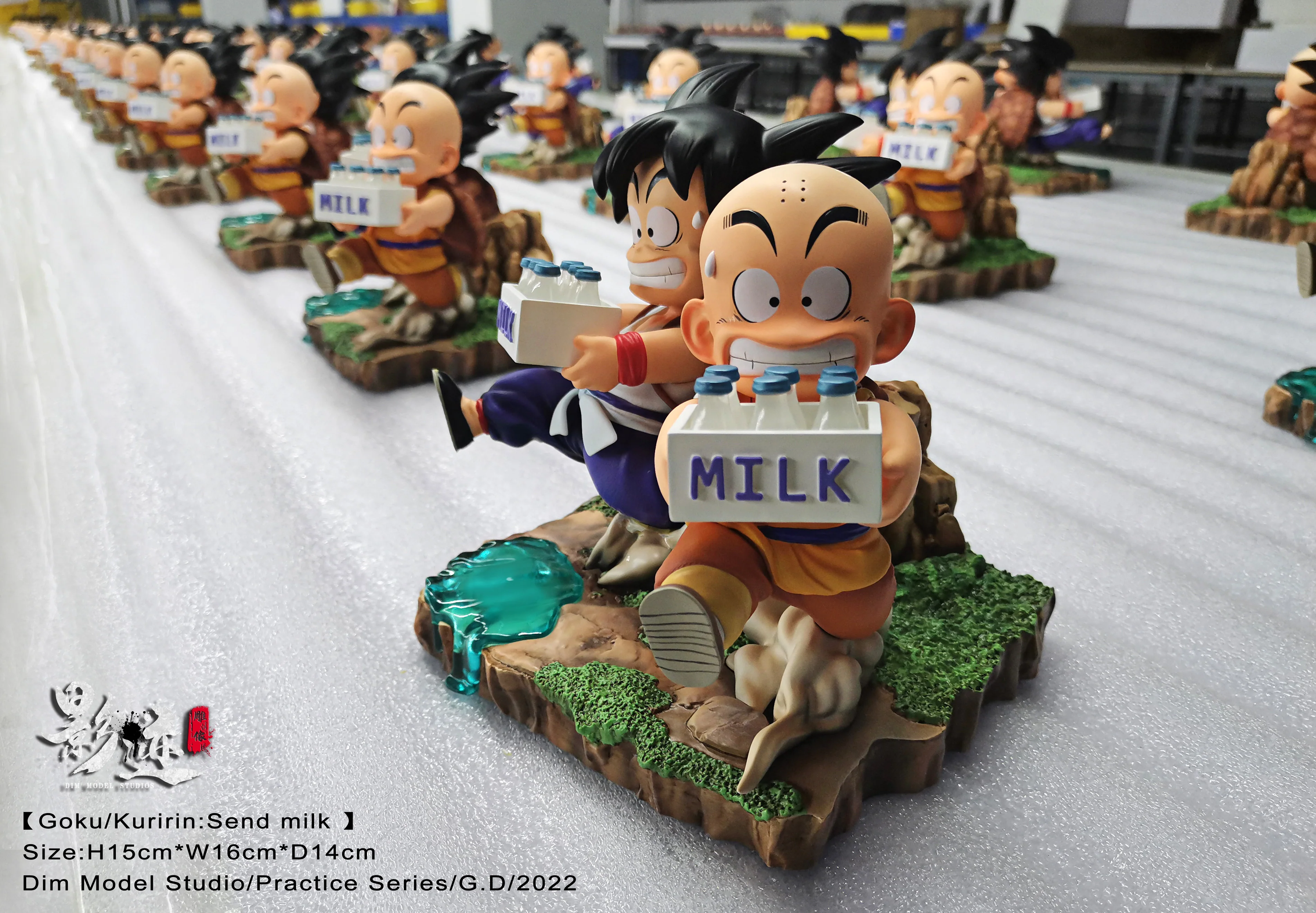 Dragon Ball Dim Model Studio Goku and Krillin Roshi School Vol.1 Milk Resin Statue - Image 11