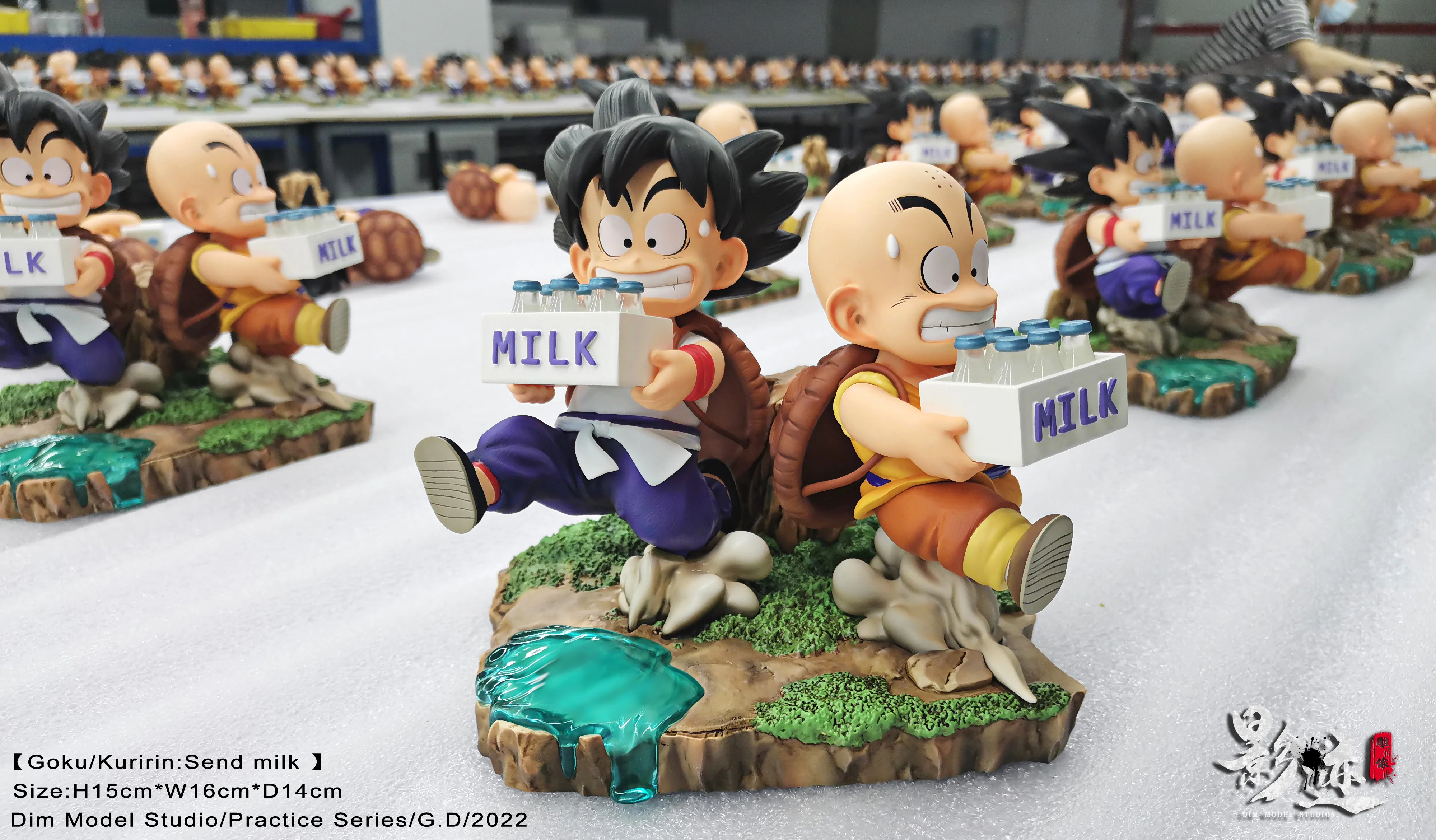 Dragon Ball Dim Model Studio Goku and Krillin Roshi School Vol.1 Milk Resin Statue - Image 12