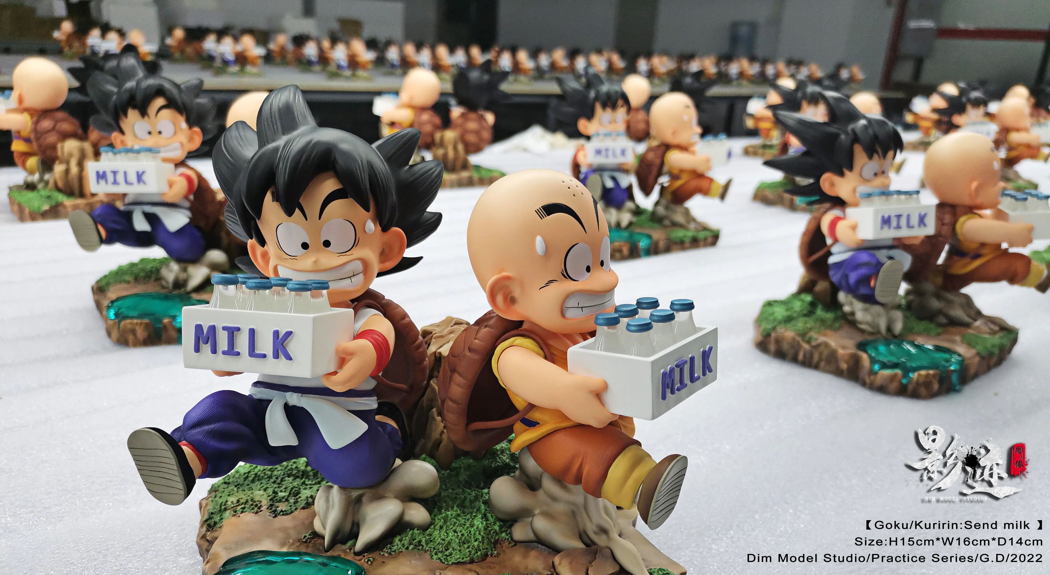 Dragon Ball Dim Model Studio Goku and Krillin Roshi School Vol.1 Milk Resin Statue - Image 14