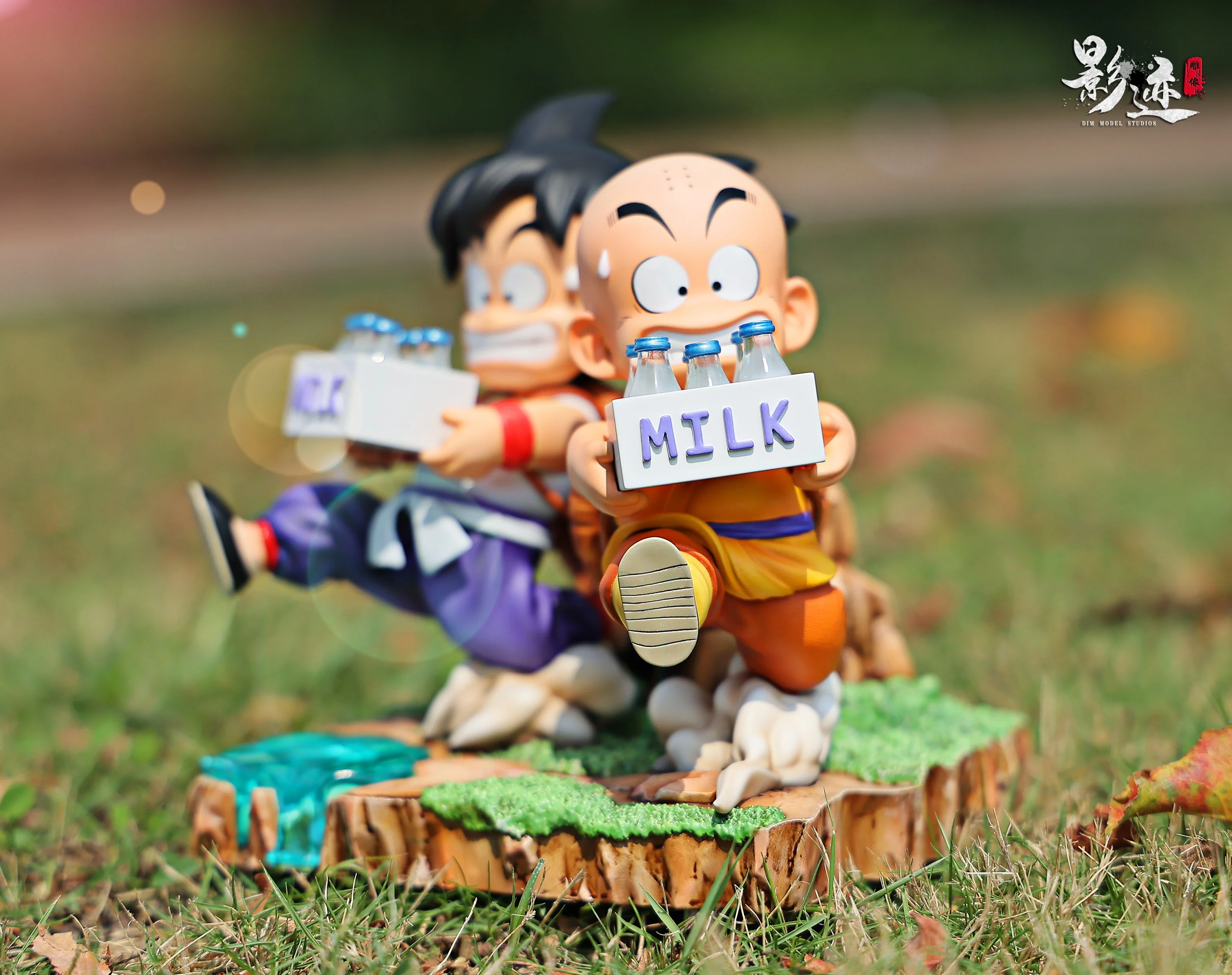 Dragon Ball Dim Model Studio Goku and Krillin Roshi School Vol.1 Milk Resin Statue - Image 15