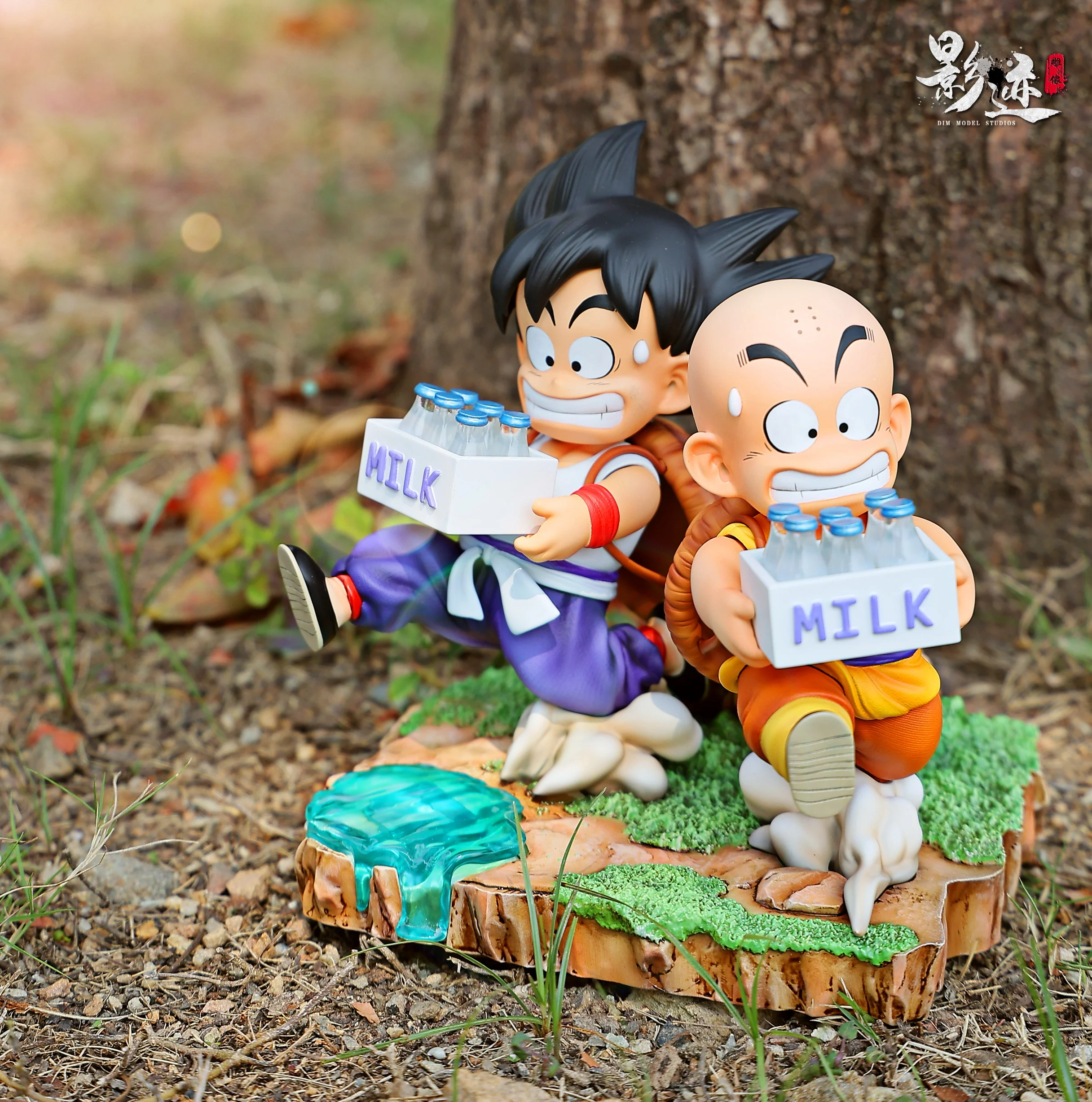 Dragon Ball Dim Model Studio Goku and Krillin Roshi School Vol.1 Milk Resin Statue - Image 17