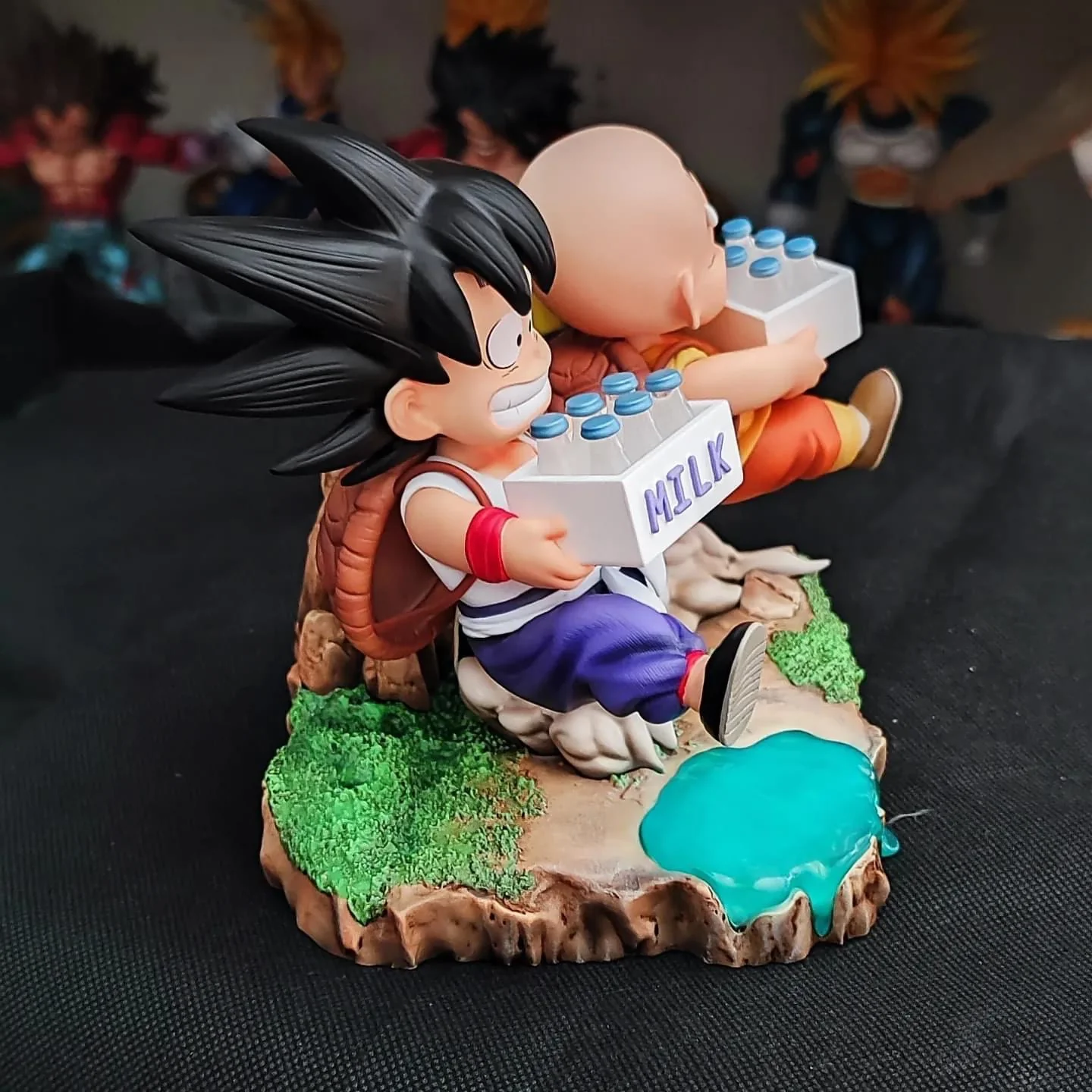 Dragon Ball Dim Model Studio Goku and Krillin Roshi School Vol.1 Milk Resin Statue - Image 6