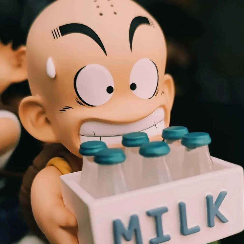 Dragon Ball Dim Model Studio Goku and Krillin Roshi School Vol.1 Milk Resin Statue - Image 8