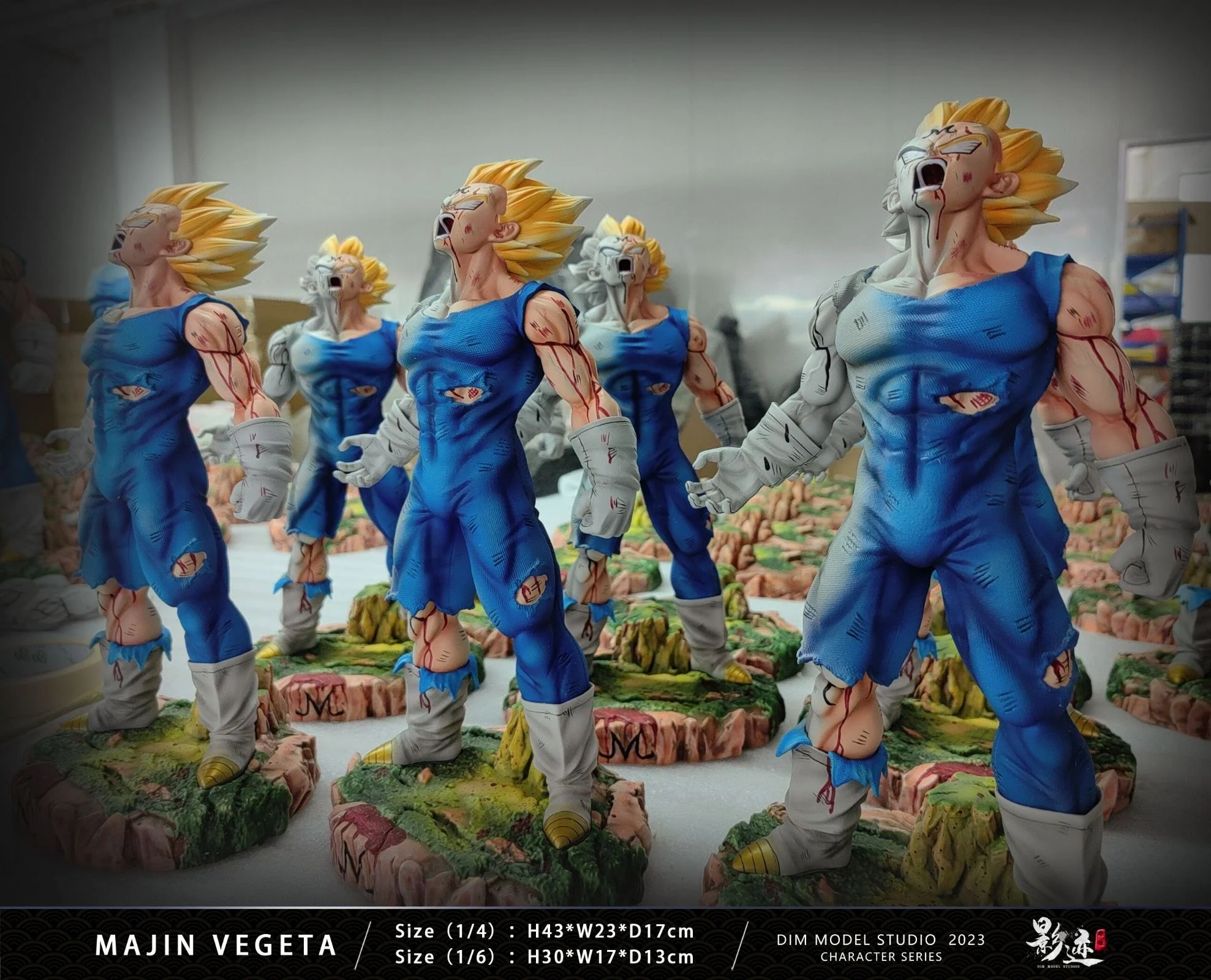 Dragon Ball Dim Model Studio Majin Vegeta Explosion Resin Statue - Image 26
