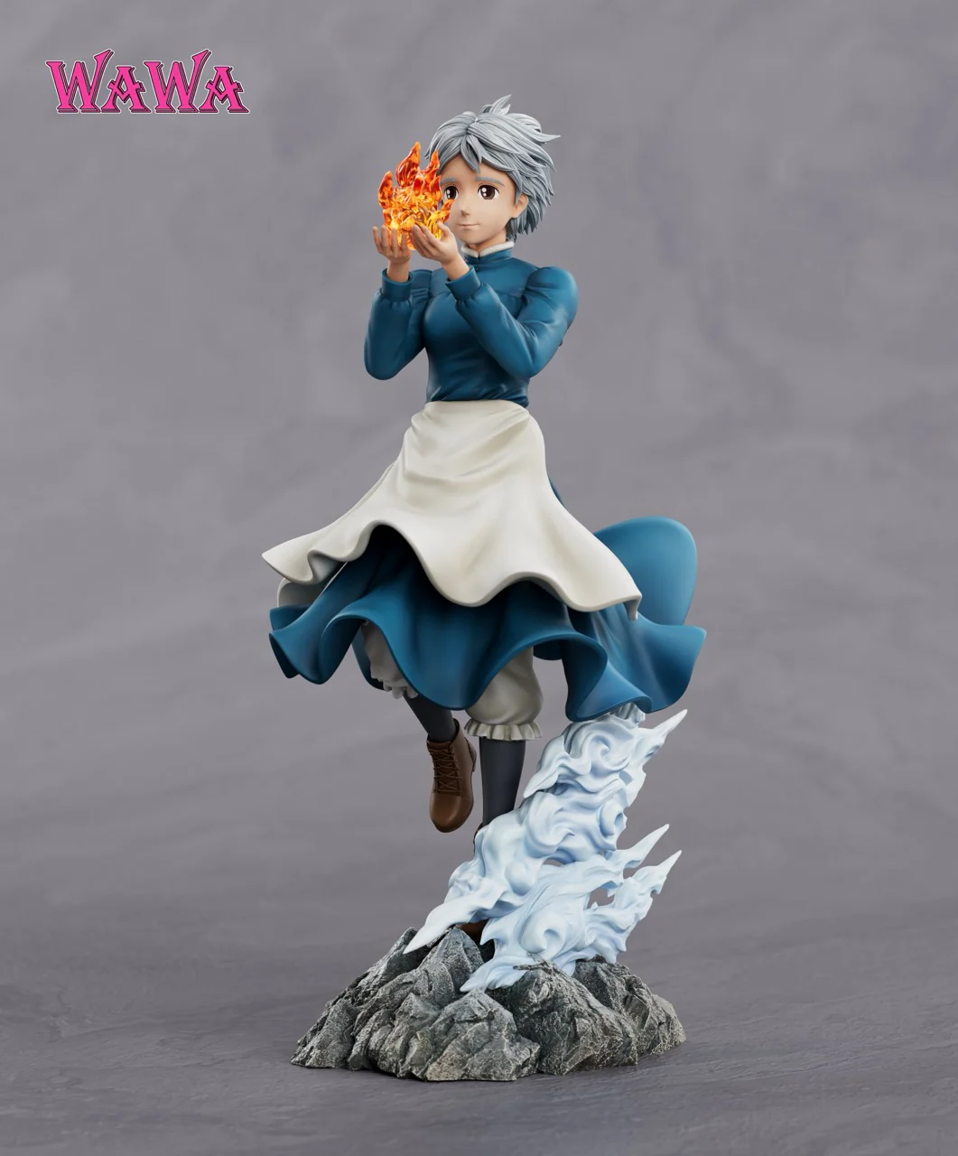 Howls Moving WAWA Studio Sophie x Calcifer Resin Statue - Image 3