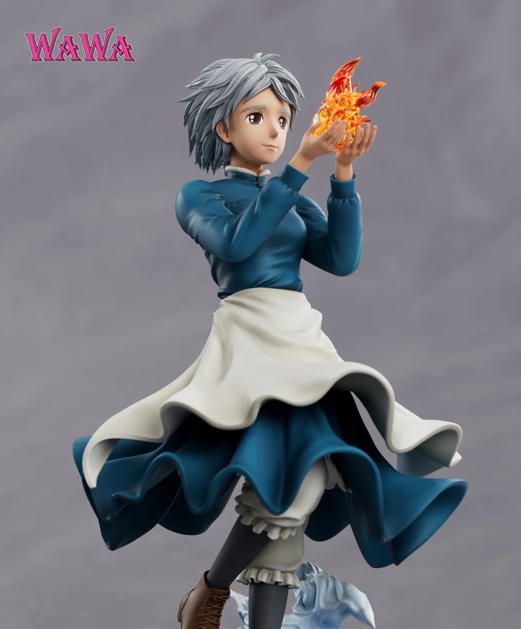 Howls Moving WAWA Studio Sophie x Calcifer Resin Statue - Image 4