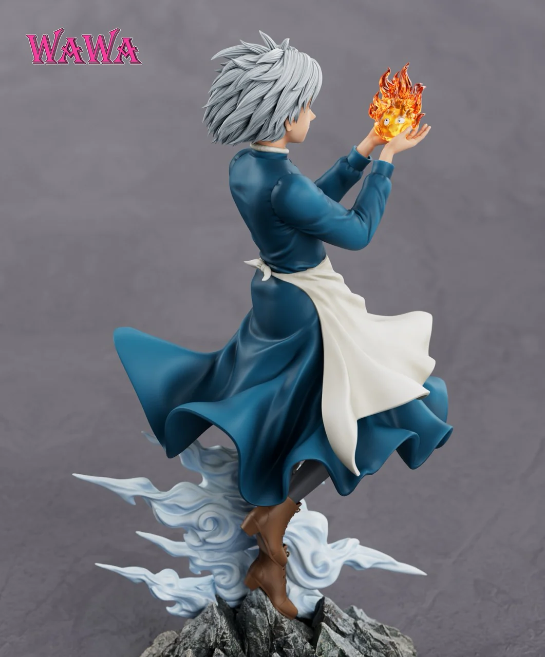 Howls Moving WAWA Studio Sophie x Calcifer Resin Statue - Image 5