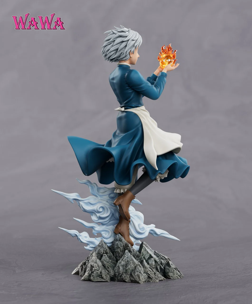 Howls Moving WAWA Studio Sophie x Calcifer Resin Statue - Image 6