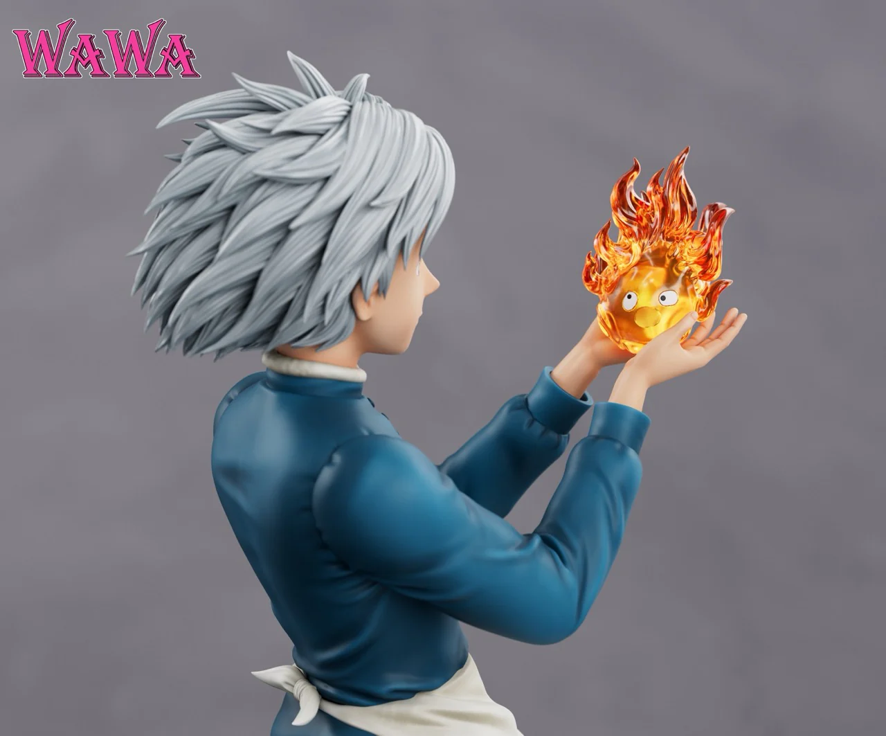 Howls Moving WAWA Studio Sophie x Calcifer Resin Statue - Image 9