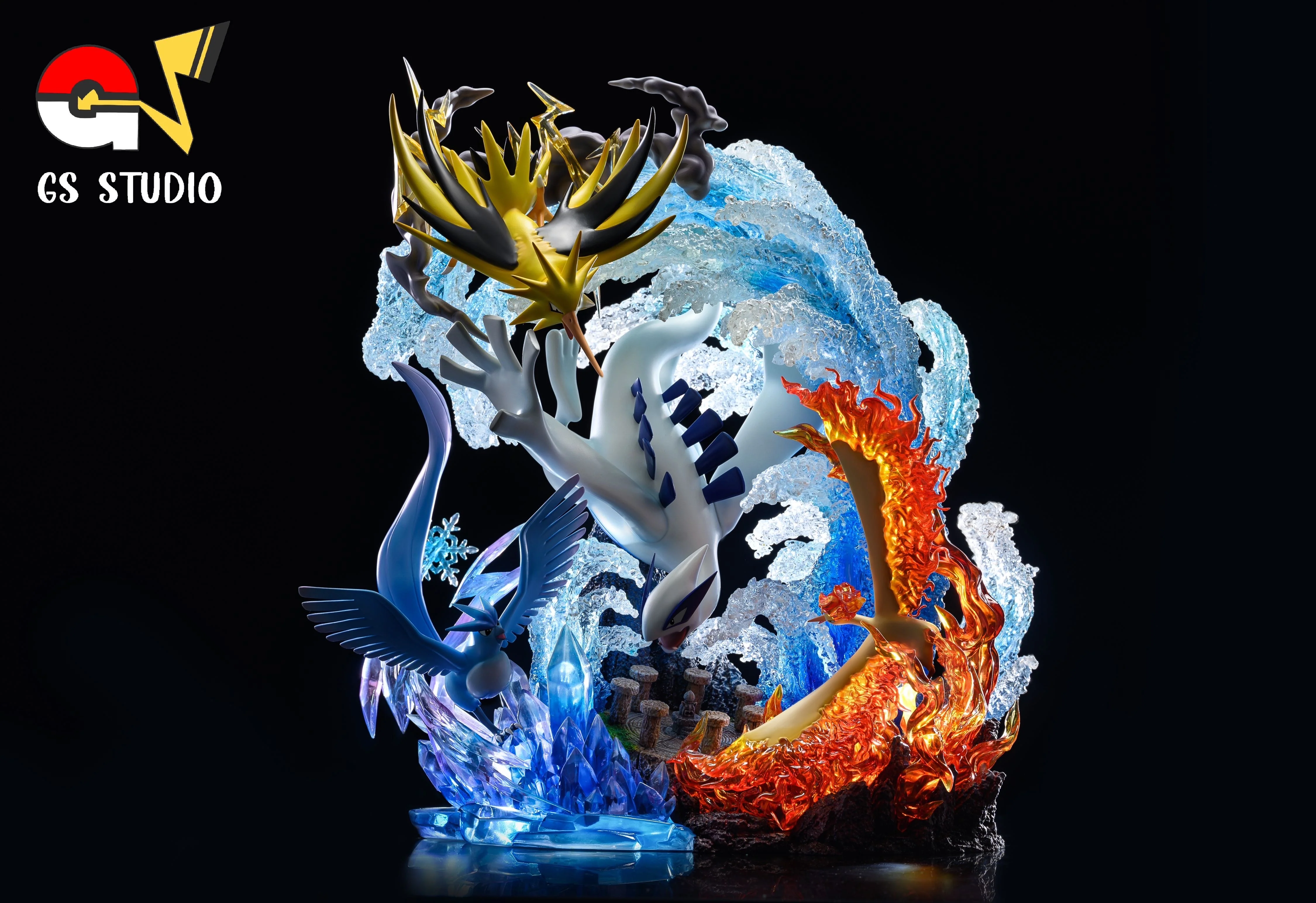 Pokemon GS Studio Explosive Birth Lugia Resin Statue - Image 4