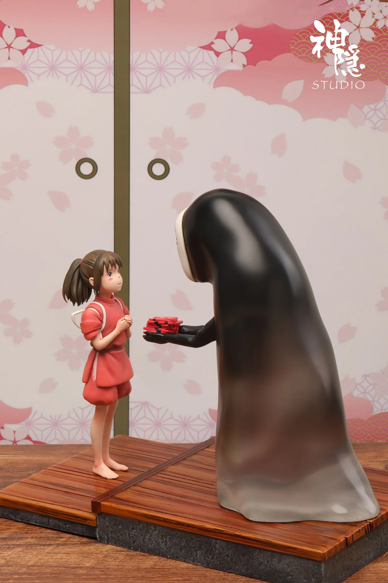 Spirited Away ShenYin Studio Chihiro & No Face Resin Statue - Image 15
