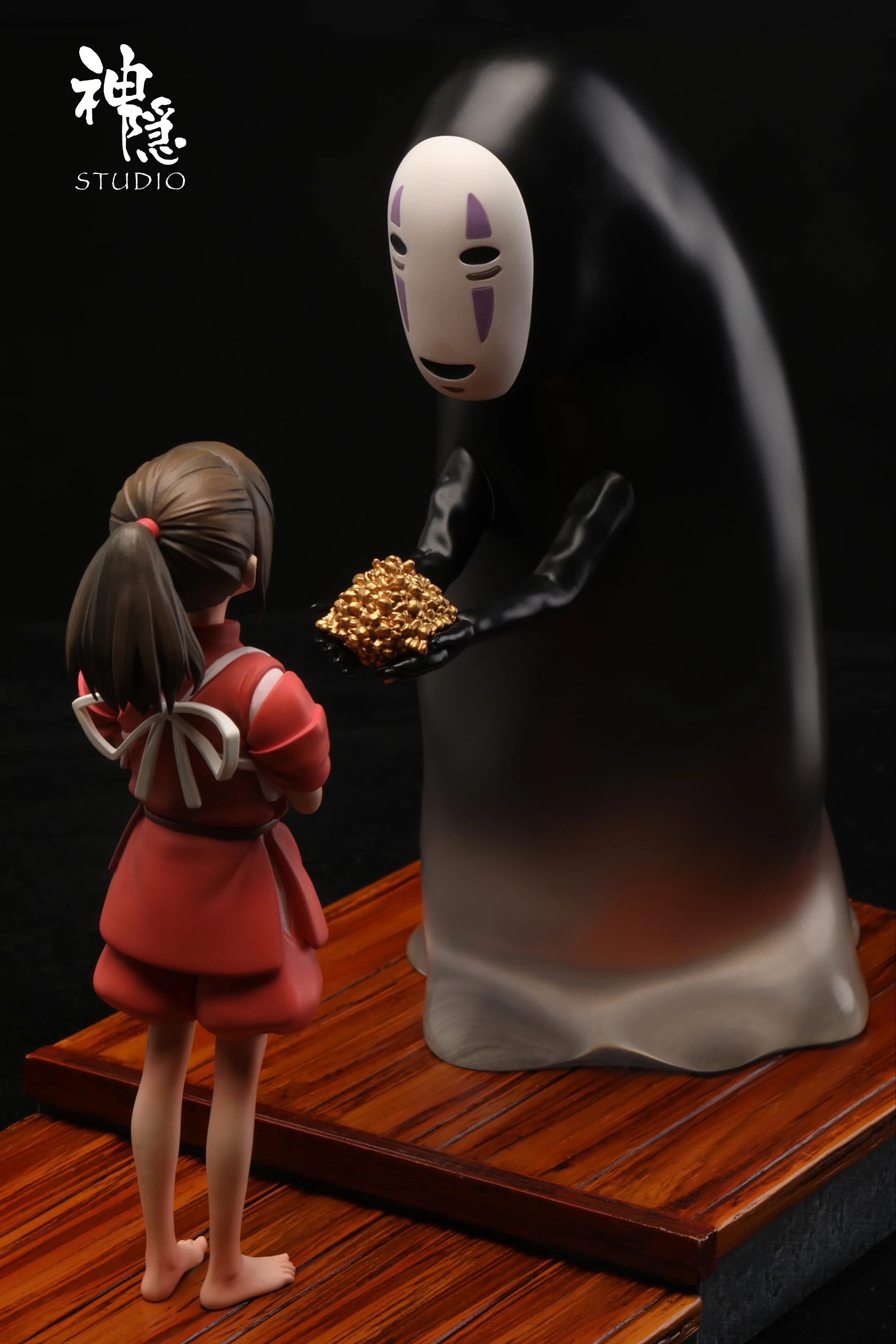 Spirited Away ShenYin Studio Chihiro & No Face Resin Statue - Image 7